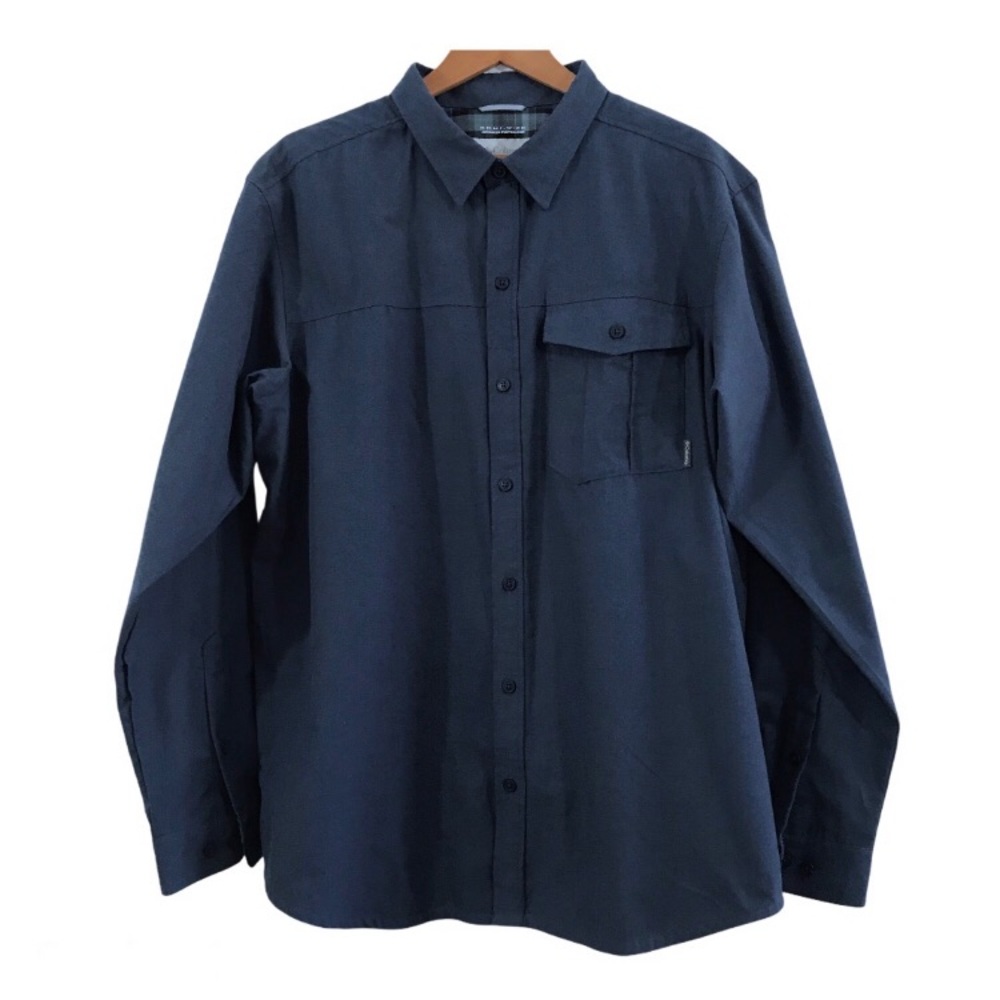 COLUMBIA Omni-Wick Slate Blue Button Up Shirt